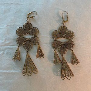Vintage Bebe Spanish-Style Dangling Earrings